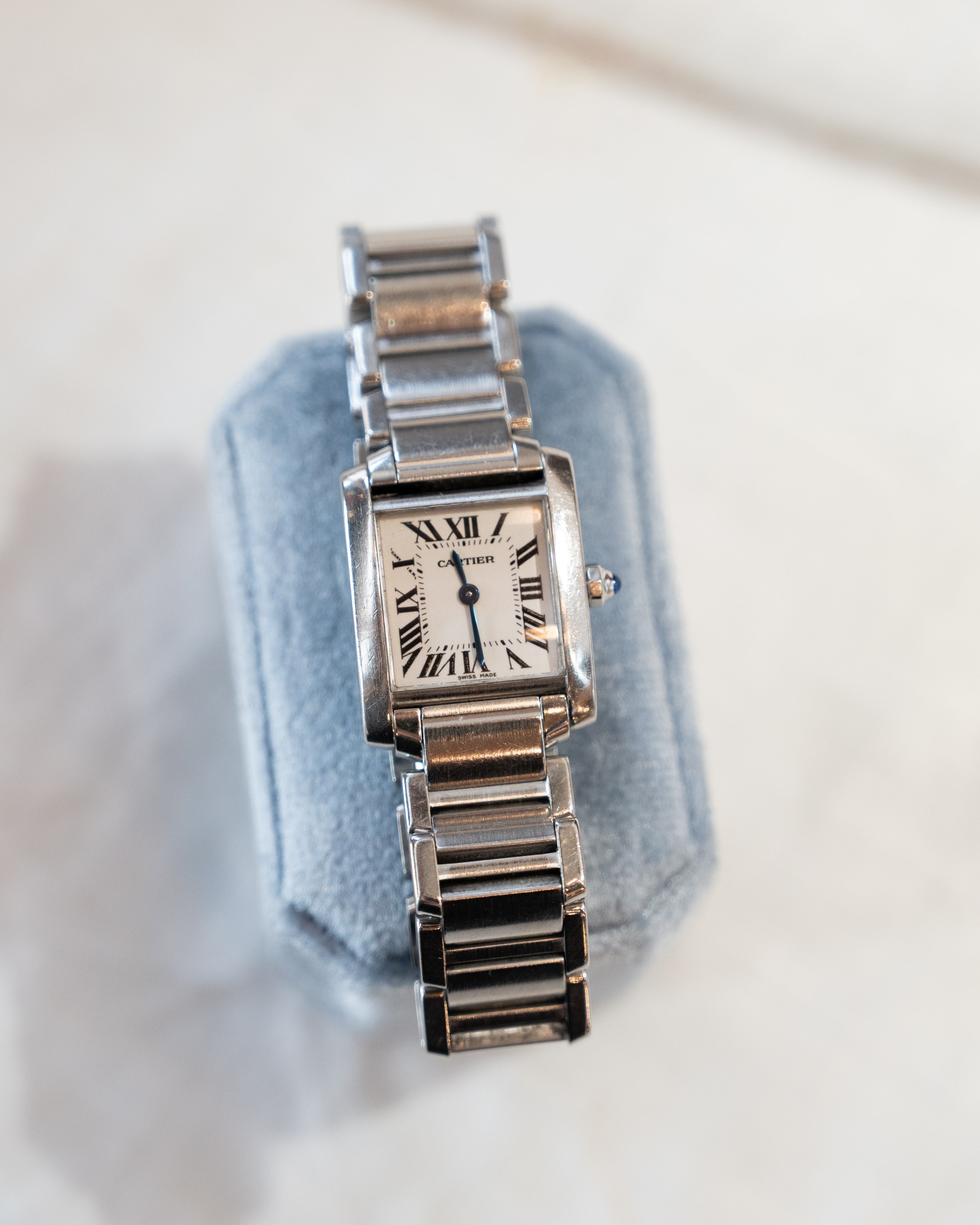 Cartier Tank Francaise Ladies Watch 2384 Stainless Steel