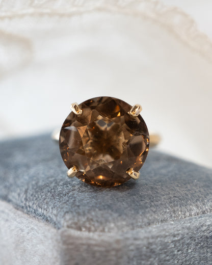 10.96 Filigree x Eleanor Leftwich Smokey Quartz Cocktail Ring 14k