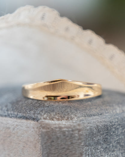 Asymmetrical Geometric Stacking Ring 14k Yellow Gold