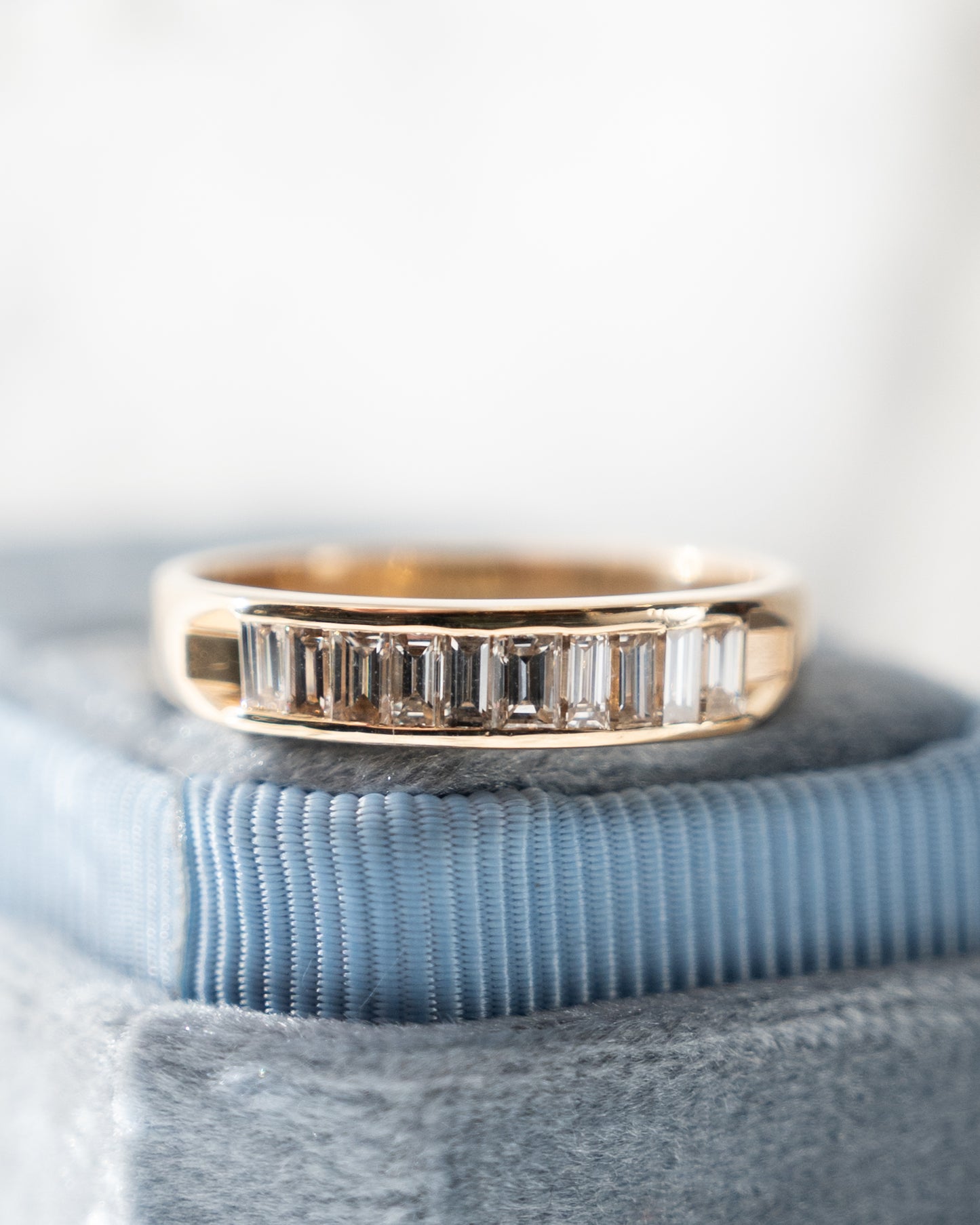.80 Baguette Diamond Wedding Band 14k Yellow Gold