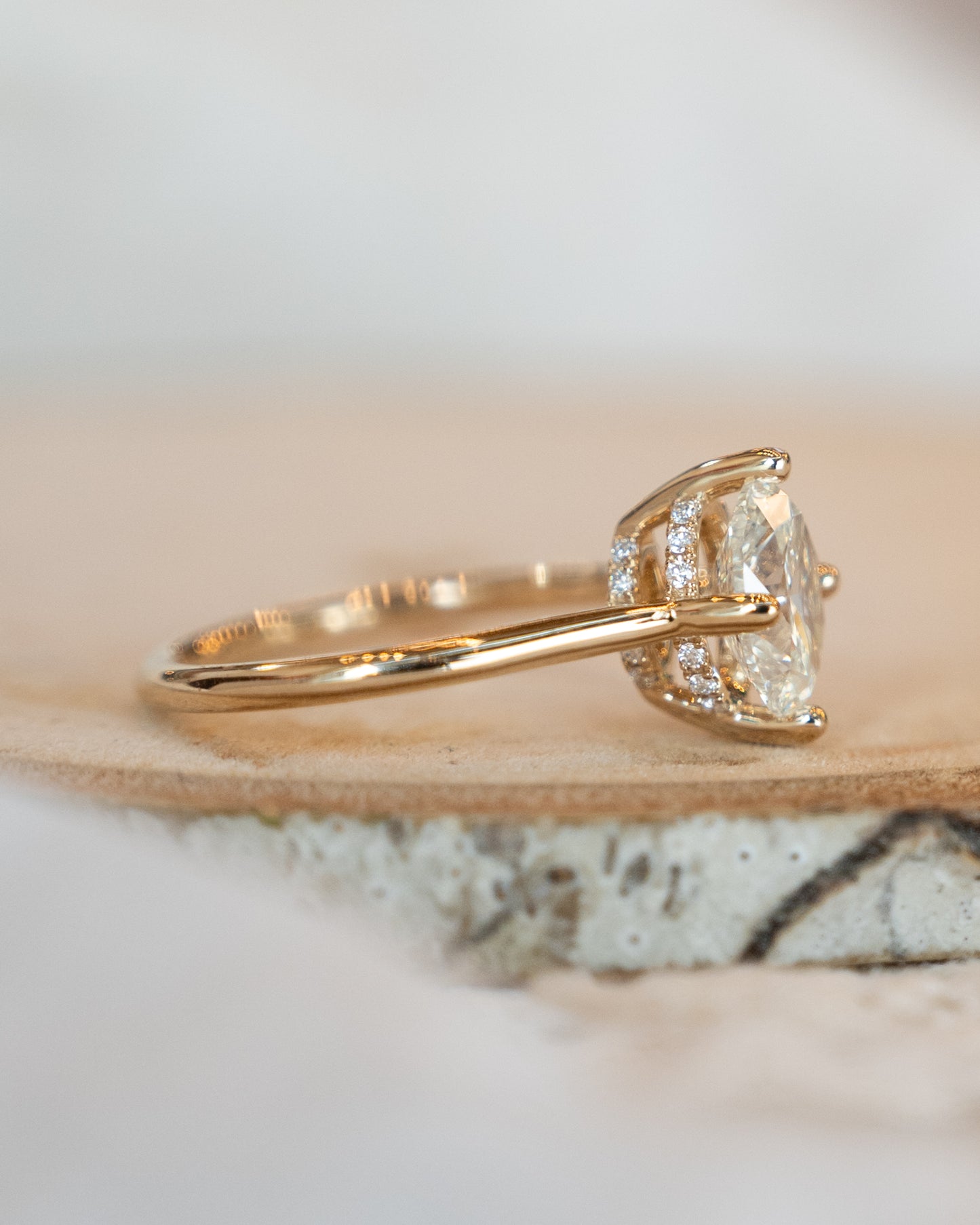 1.50 Oval Diamond Solitaire Engagement Ring in 14k