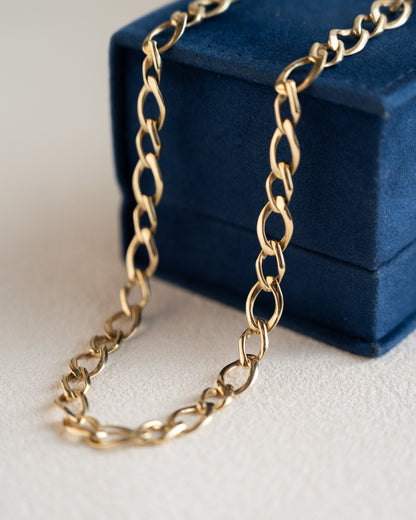 24 Inch Large Oval Link Necklace 14k Yellow Gold