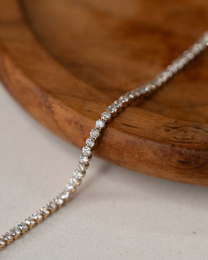 2.50 Round Brilliant Diamond Tennis Bracelet 14k