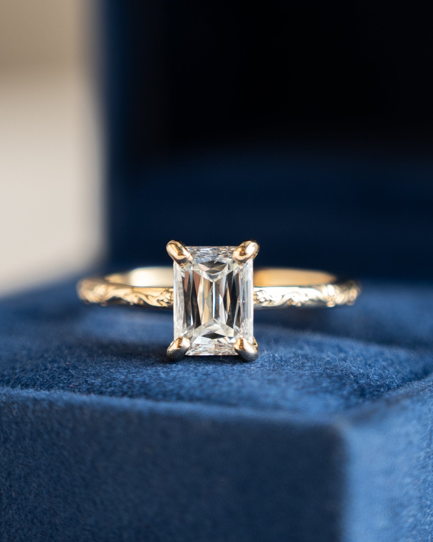 1.50 GIA Criss Cut Diamond Engagement Ring 14k