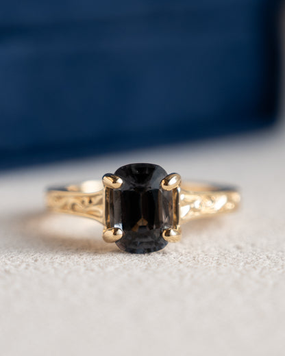 2.35 Cushion Cut Spinel Engagement Ring 14k