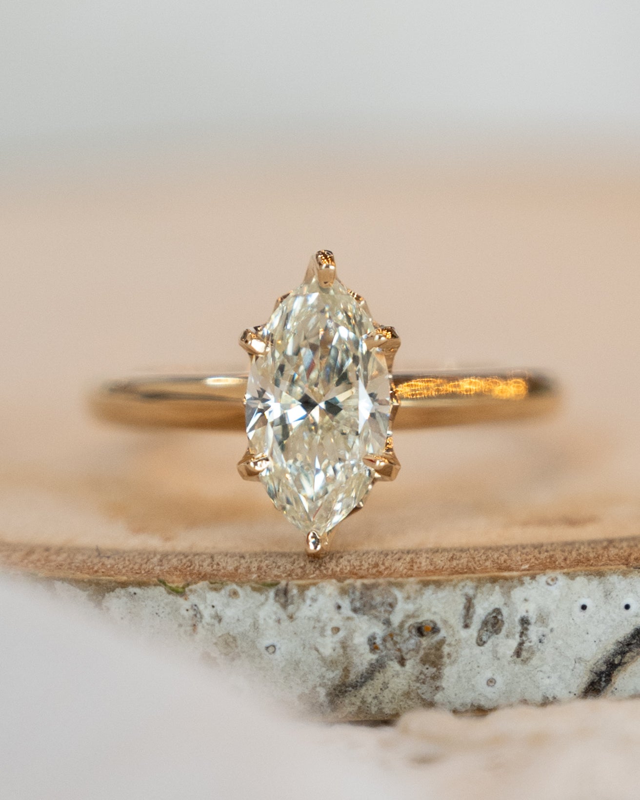 1.51 Marquise Diamond Solitaire Engagement Ring 14k