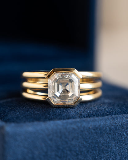 3.03 GIA Asscher Diamond Engagement Ring 18k