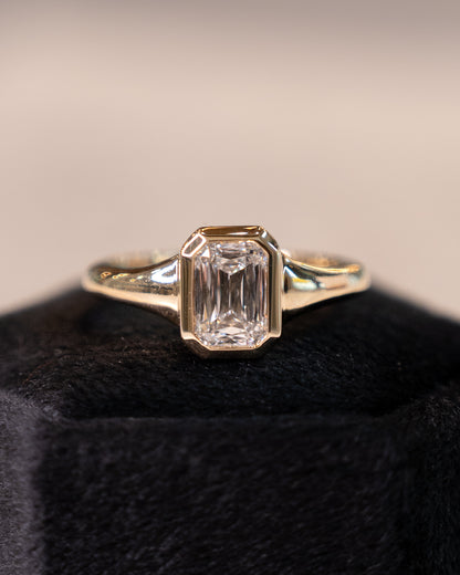 1.52 Emerald Cut Diamond Engagement Ring 14k