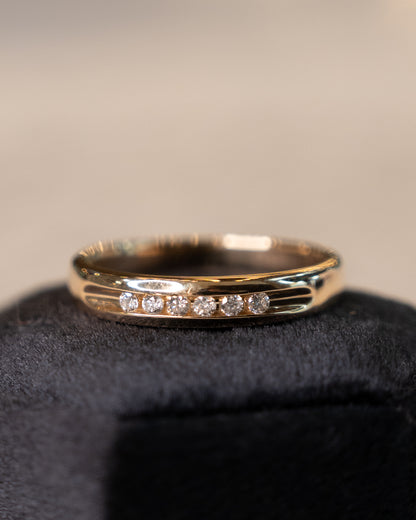 .90 Mens Diamond Wedding Band in 14k Yellow Gold