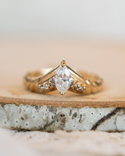 .40 Marquise Diamond Contour Engagement Ring 10k