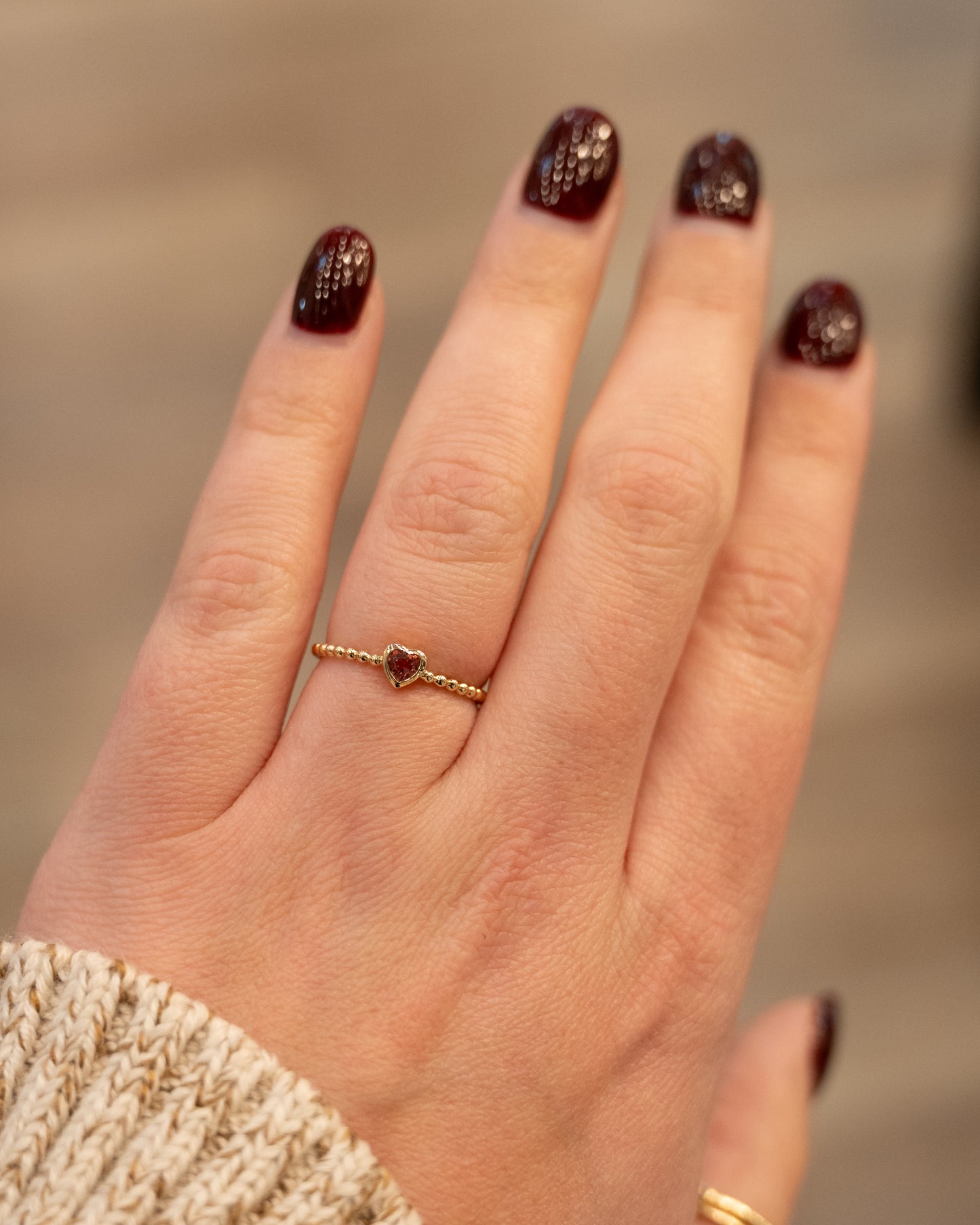 .16 Heart Shaped Pink Tourmaline Ring 14k Yellow Gold