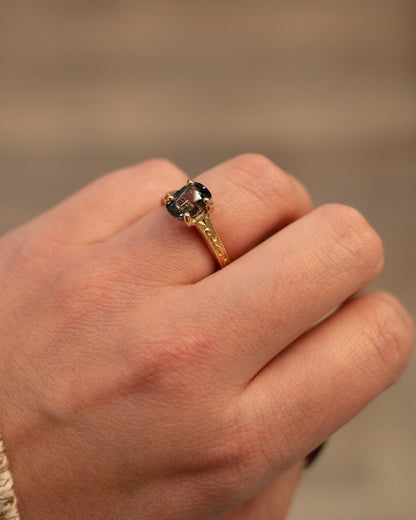 2.35 Cushion Cut Spinel Engagement Ring 14k