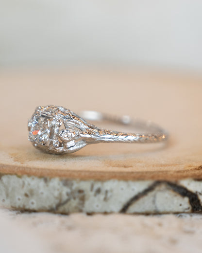 .30 Vintage Deco Diamond Engagement Ring 18k
