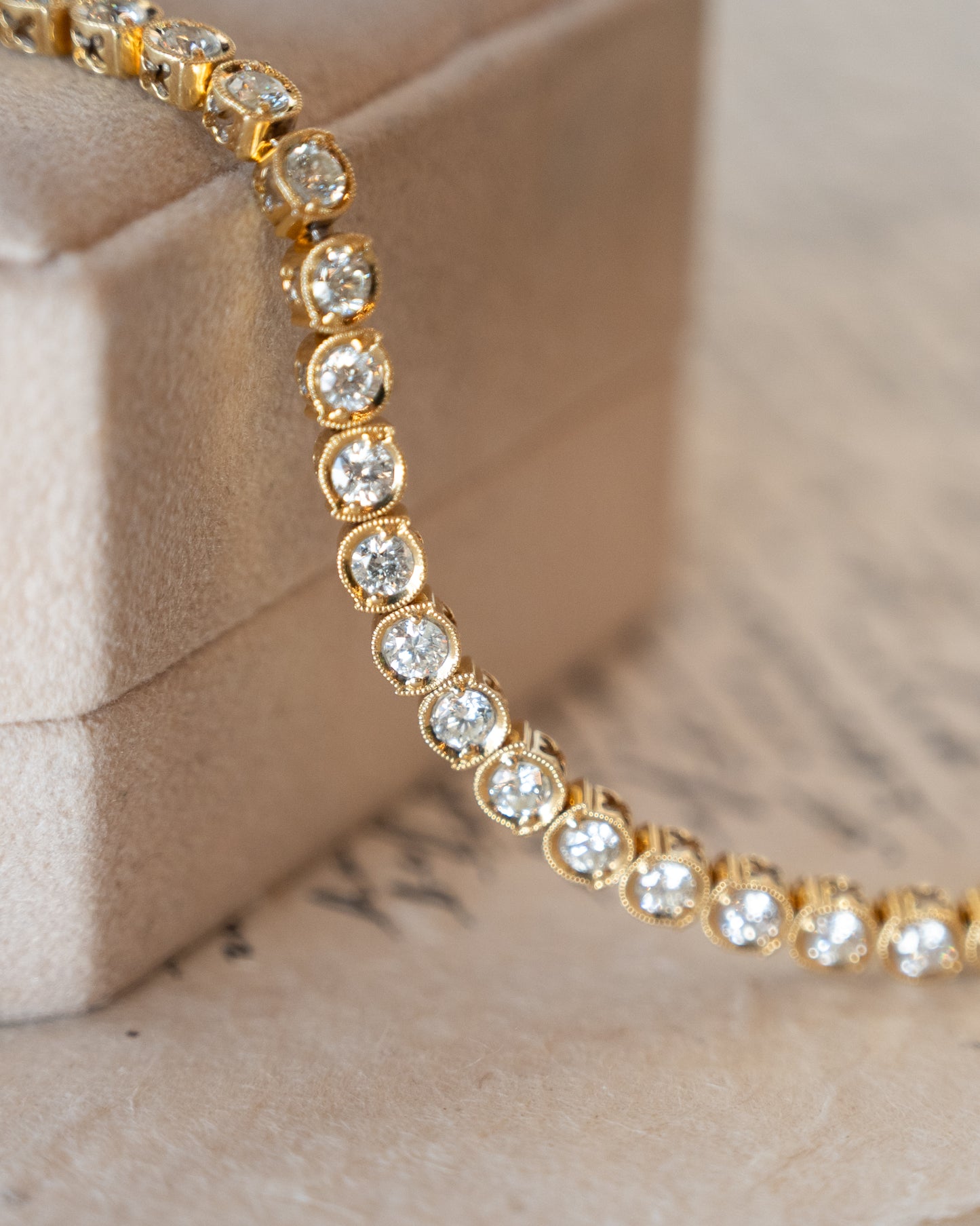 4.00 Carat Diamond Tennis Bracelet 18k Yellow Gold