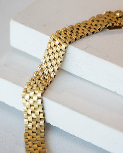 Vintage Tiffany & Co Watch Link Collar Necklace in 18k