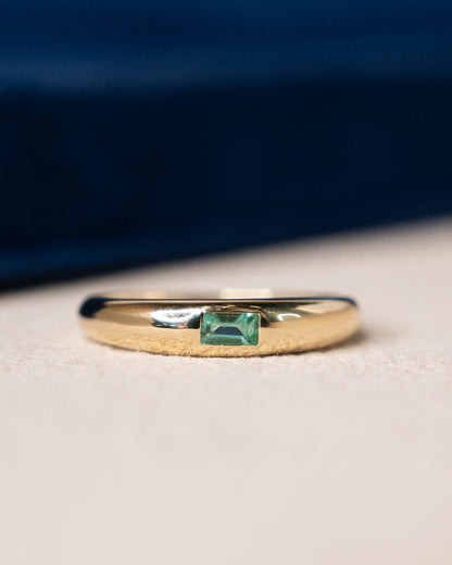 .11 Baguette Emerald Stacking Ring 14k Yellow Gold