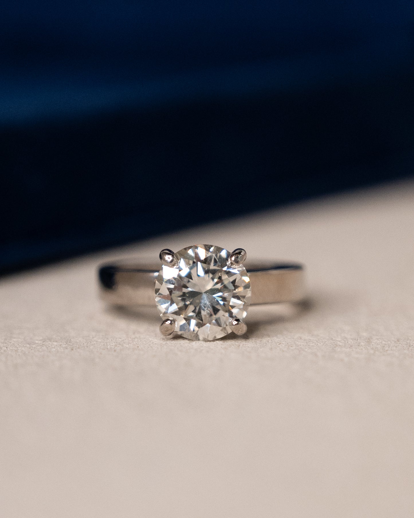 2.55 GIA Round Brilliant Diamond Engagement Ring Platinum