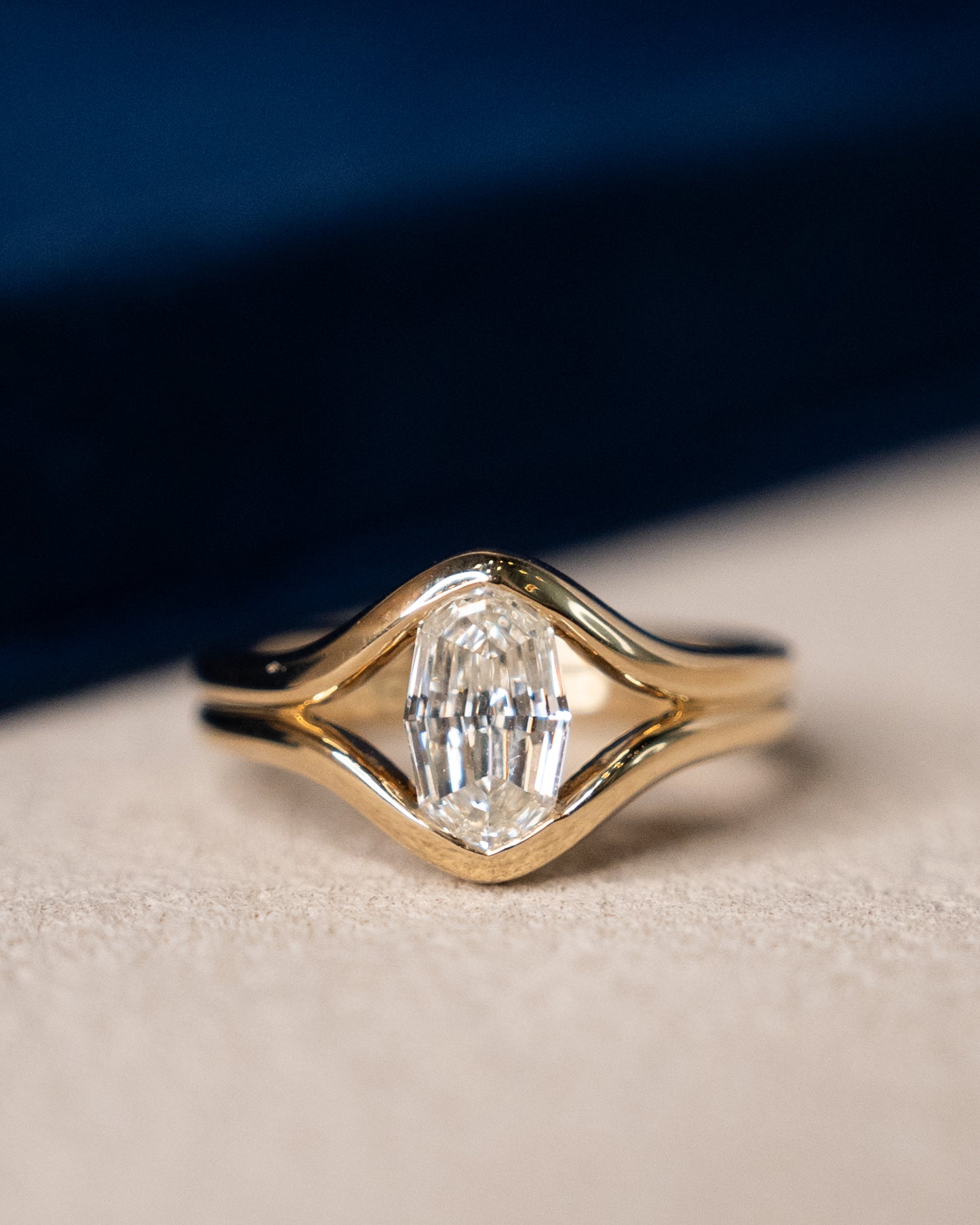 1.03 GIA Oval Step Cut Diamond Engagement Ring 14k