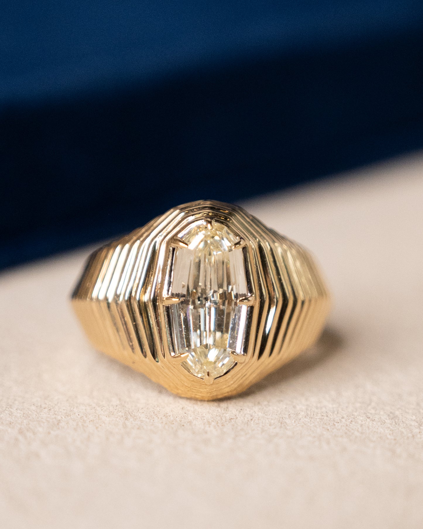 2.20 GIA Oval Step Cut Diamond Engagement Ring 14k