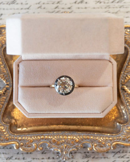 4.81 Old European Diamond Engagement Ring 18k