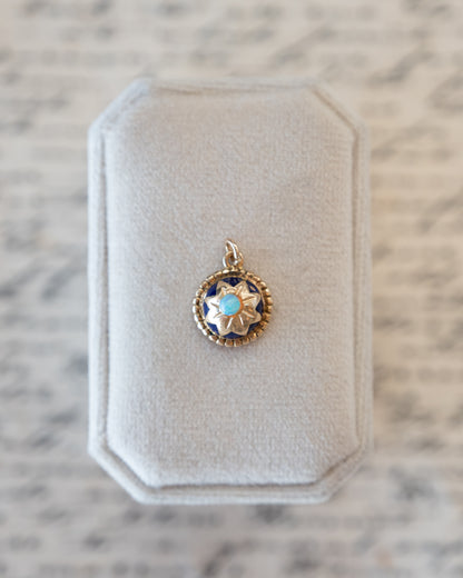 Vintage Mid-Century Opal Flower Charm 14k