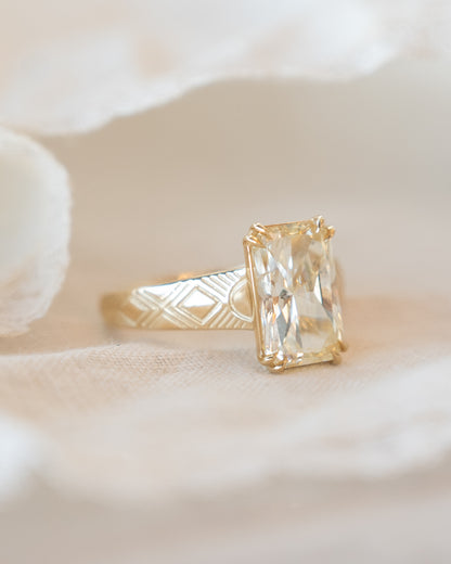 3.01 GIA Radiant Cut Diamond Engagement Ring 14k