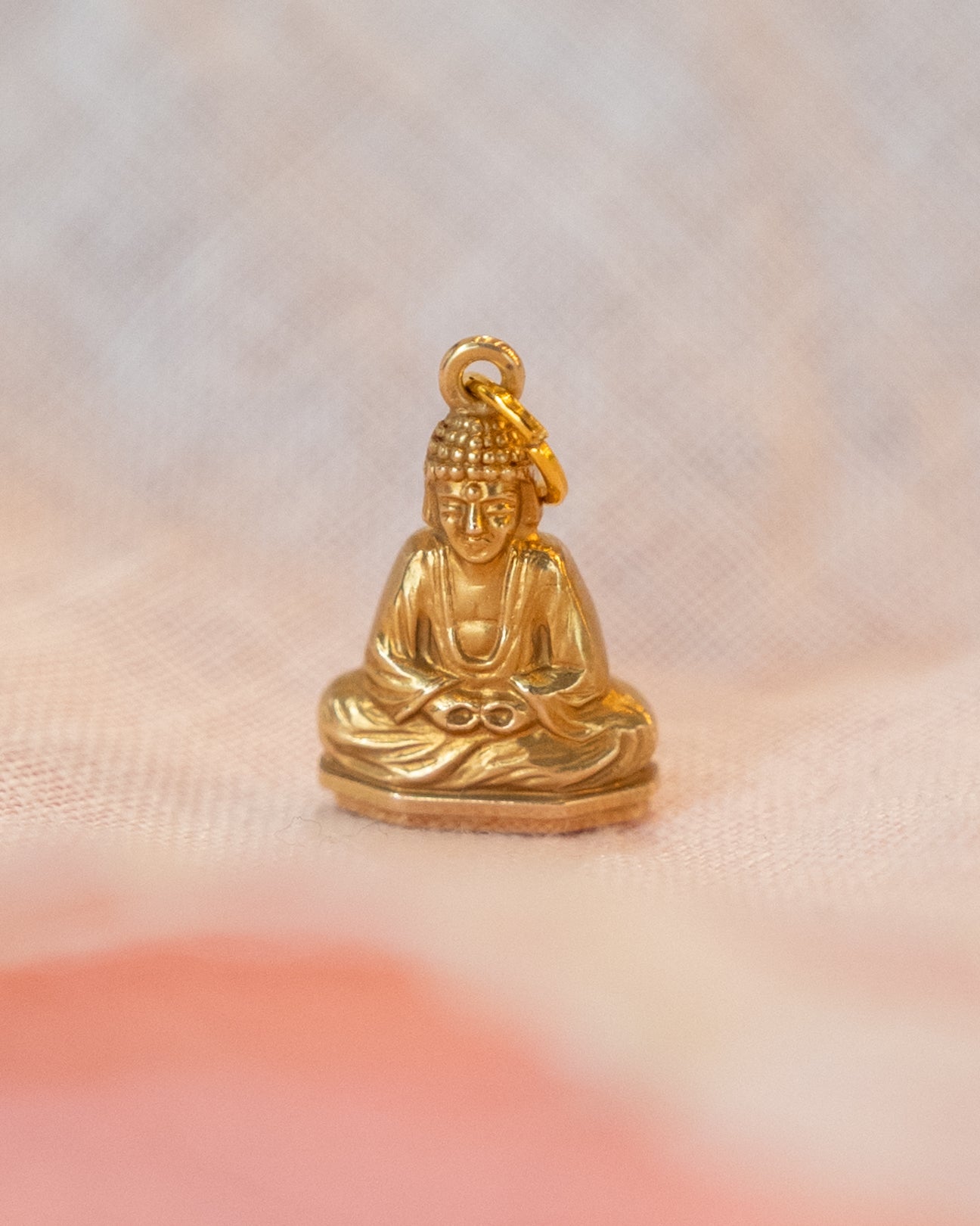 Vintage Mid-Century Buddha Charm 14K Yellow Gold
