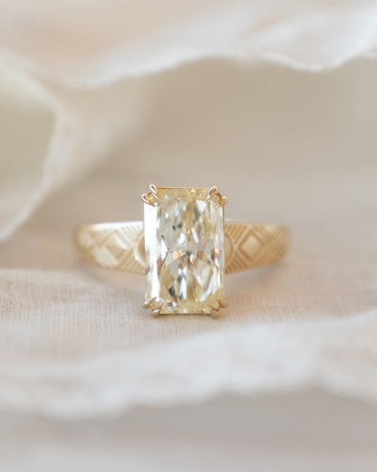 3.01 GIA Radiant Cut Diamond Engagement Ring 14k