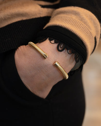 Flexibile Tubogas Bangle Bracelet in 14k Yellow Gold