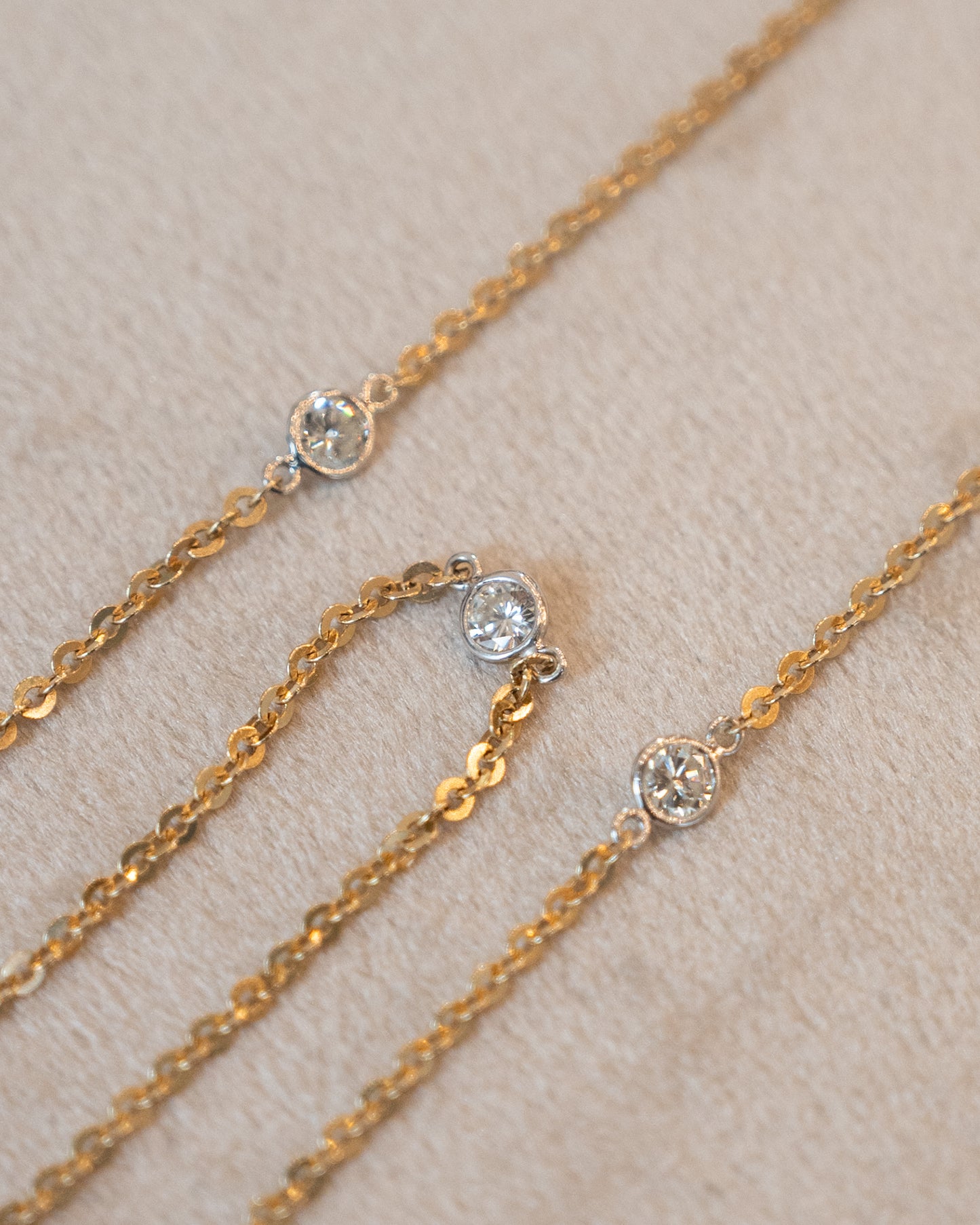 .75 Diamond By The Yard Necklace 14k Yellow Gold