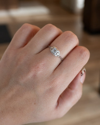 .30 Vintage Deco Diamond Engagement Ring 18k