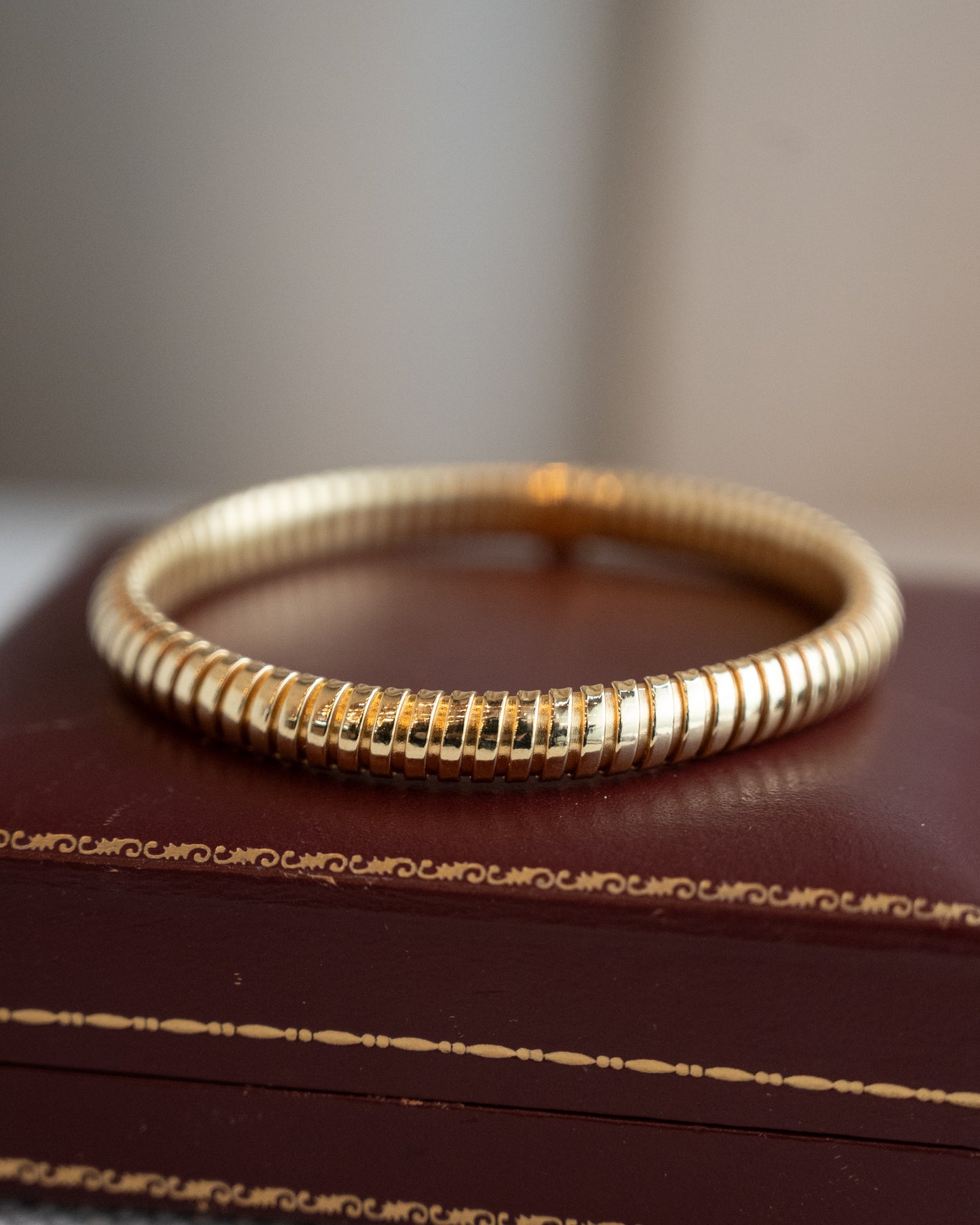 Flexible 7mm Tubogas Bangle Bracelet in 14k