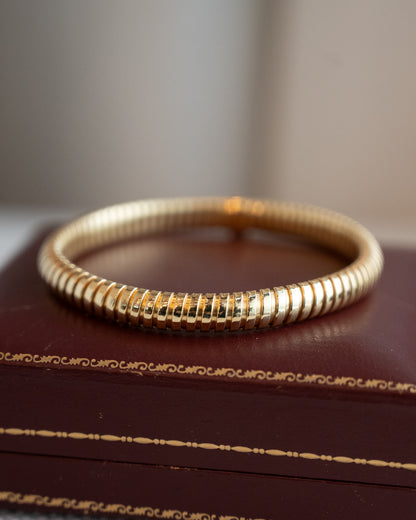 Flexible 7mm Tubogas Bangle Bracelet in 14k