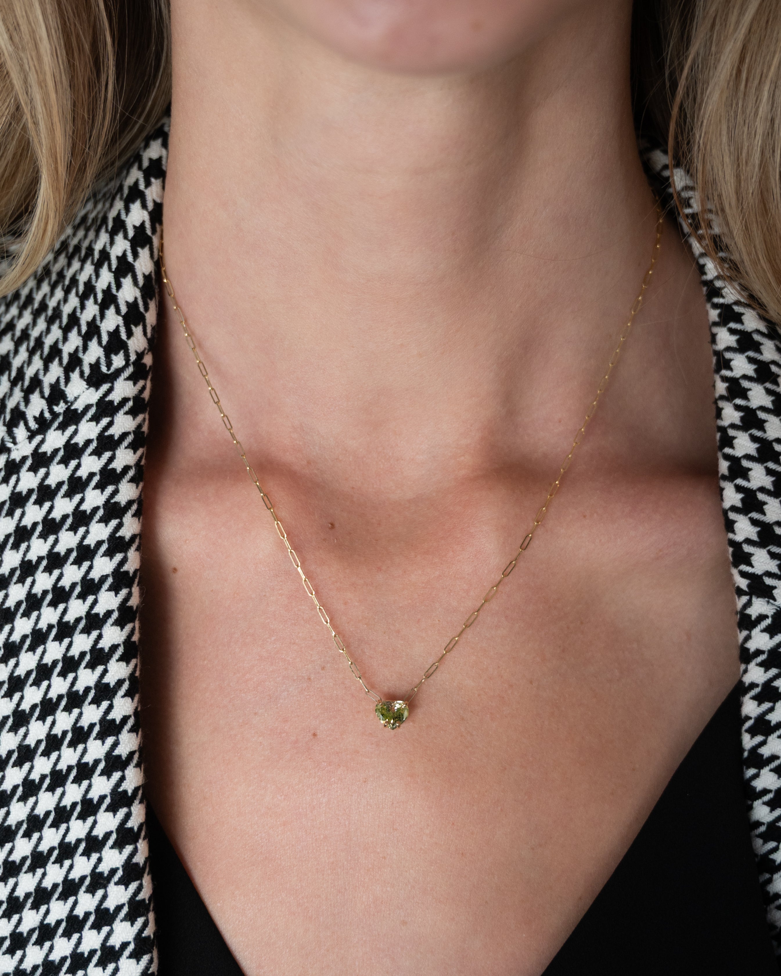 1.11 Fancy Intense Green Heart Diamond Pendant 14k – Filigree Jewelers