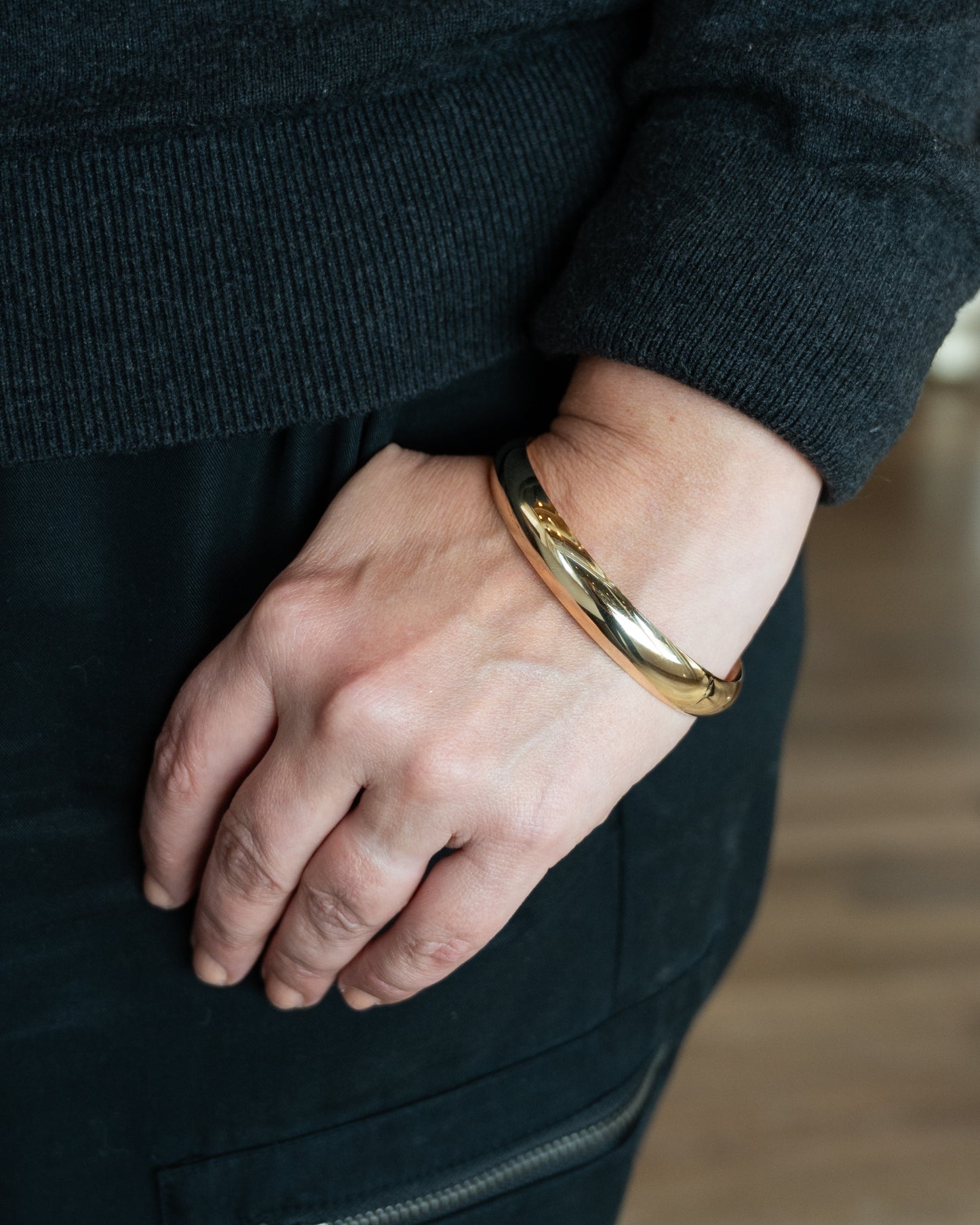 7.75" Classic Bangle Bracelet in 14k Yellow Gold