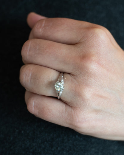 .99 Vintage Deco Diamond Engagement Ring 18k