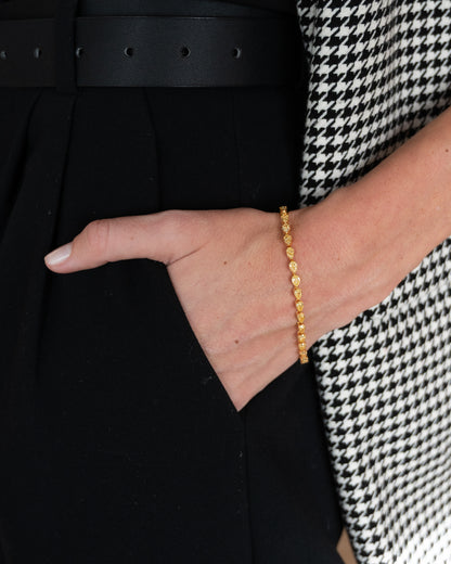 6.57 Fancy Intense Yellow Diamond Tennis Bracelet 18k