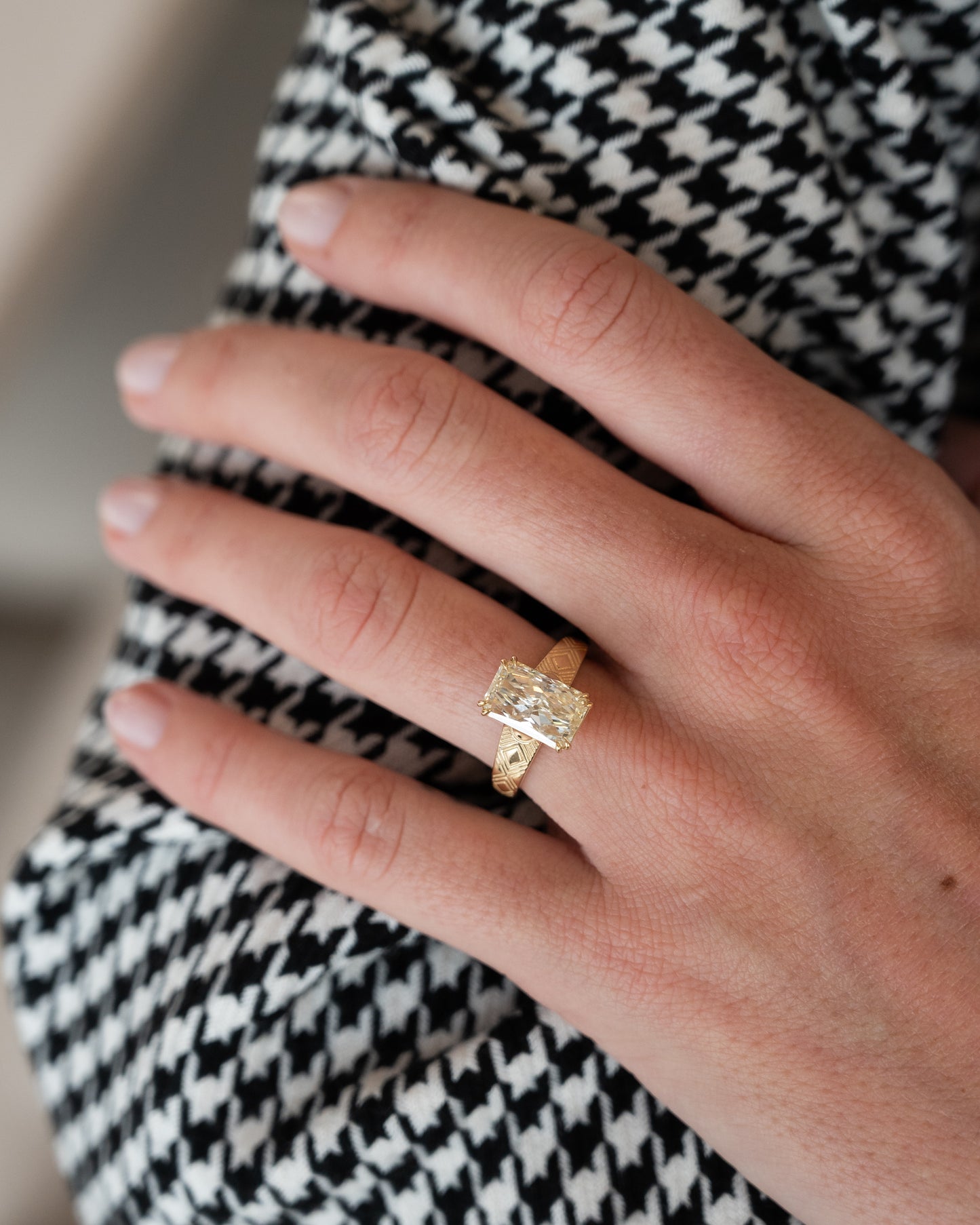 3.01 GIA Radiant Cut Diamond Engagement Ring 14k