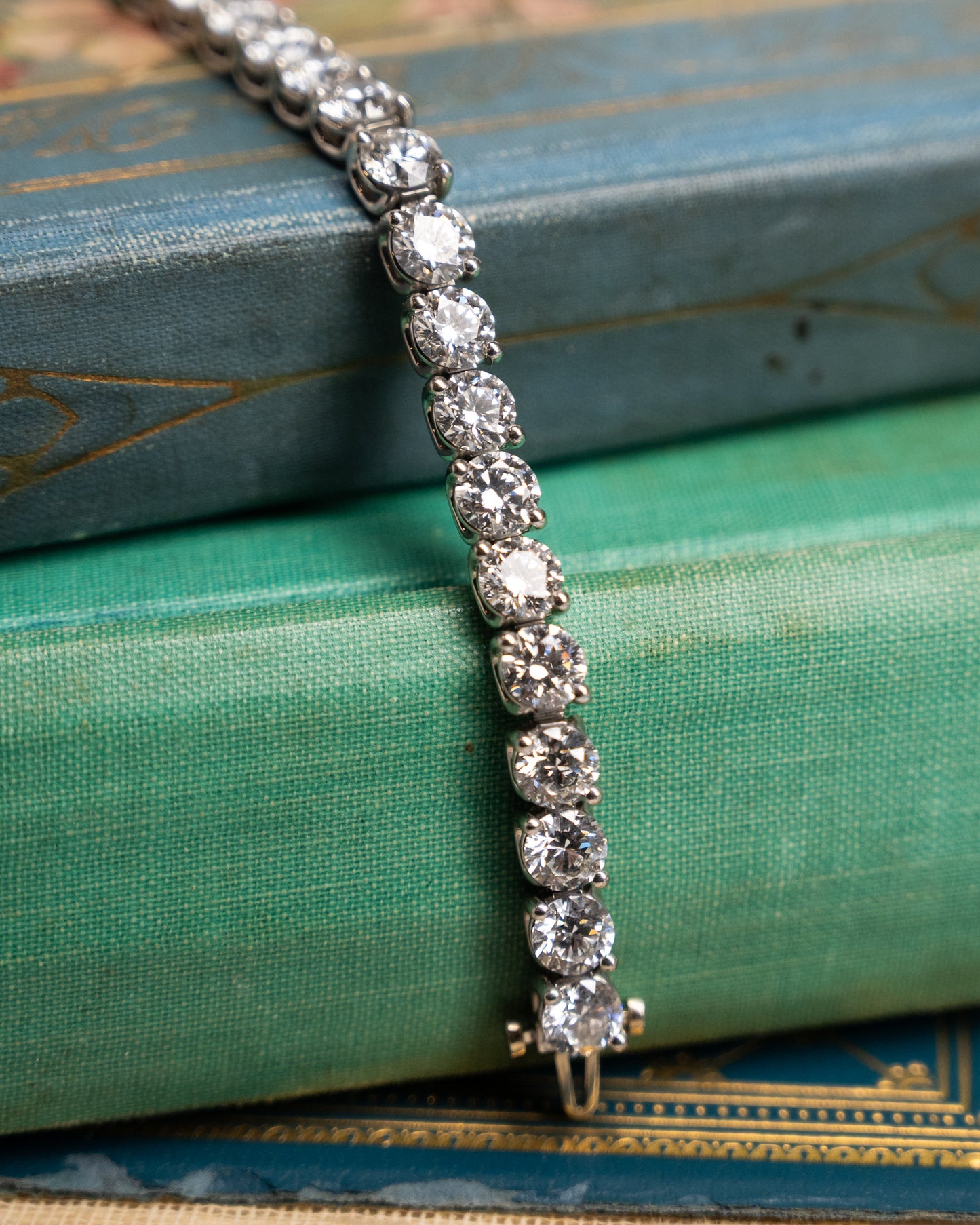 21.05 GIA Round Brilliant Diamond Tennis Bracelet Platinum