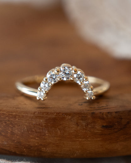 .33 Diamond Contoured Stacking Band 14k Yellow Gold