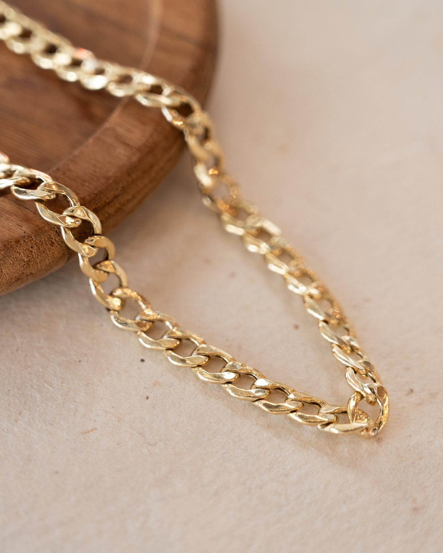 6mm Mens Curb Link Chain 10k Yellow Gold