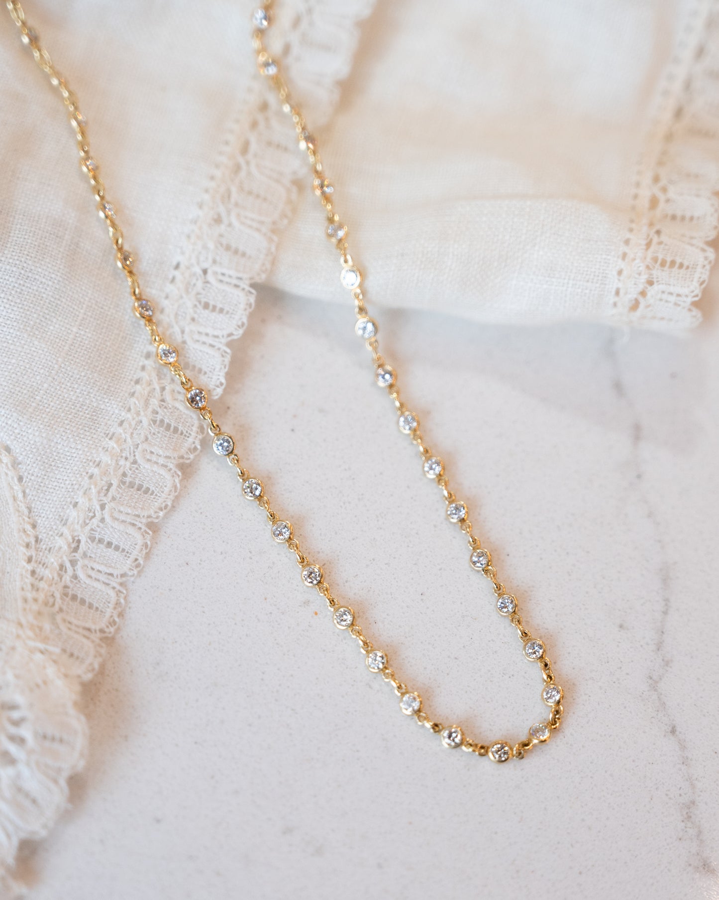 2.25 Diamonds by the Yard Necklace in 18k