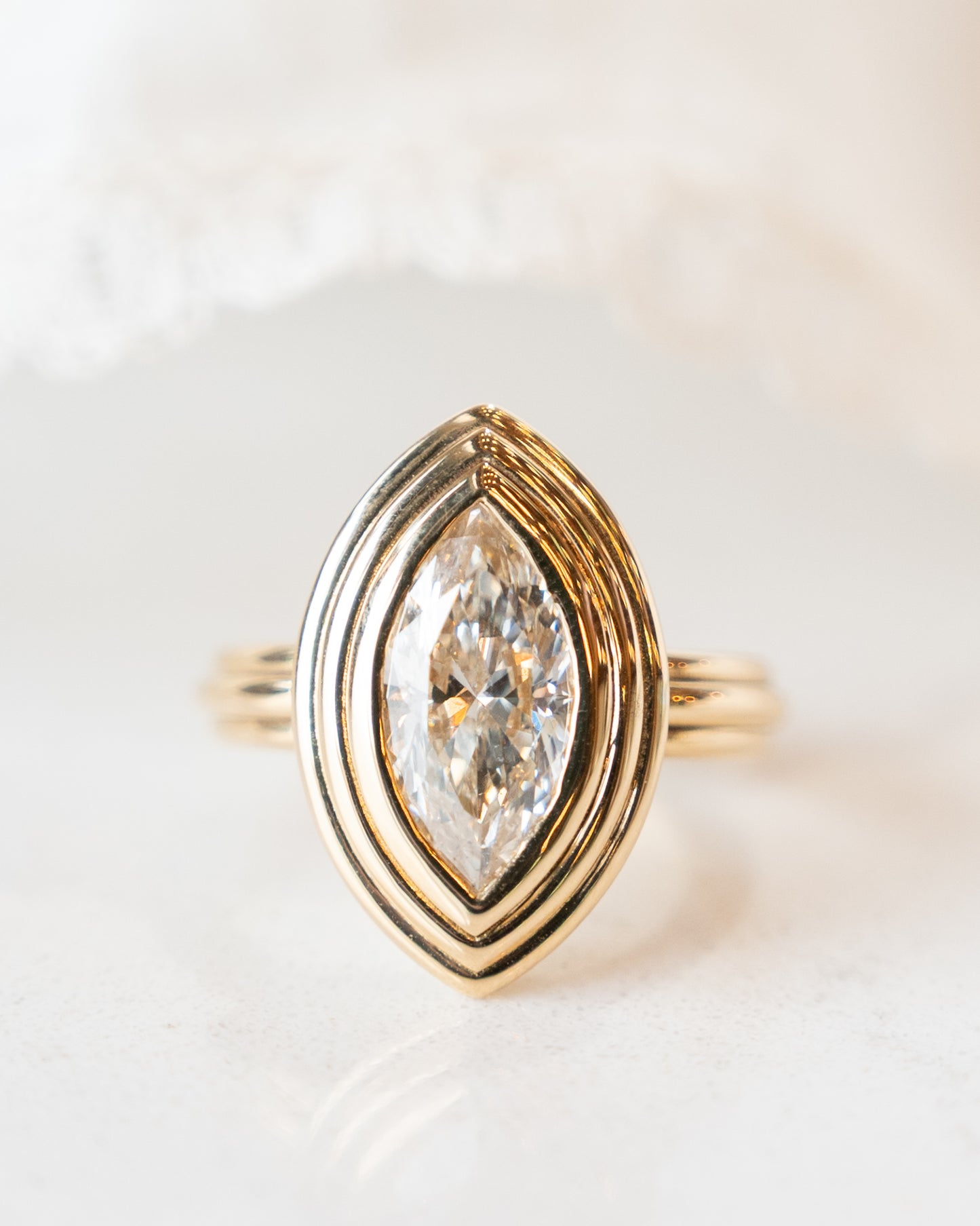 2 Carat Marquise Diamond Solitaire Engagement Ring 18k