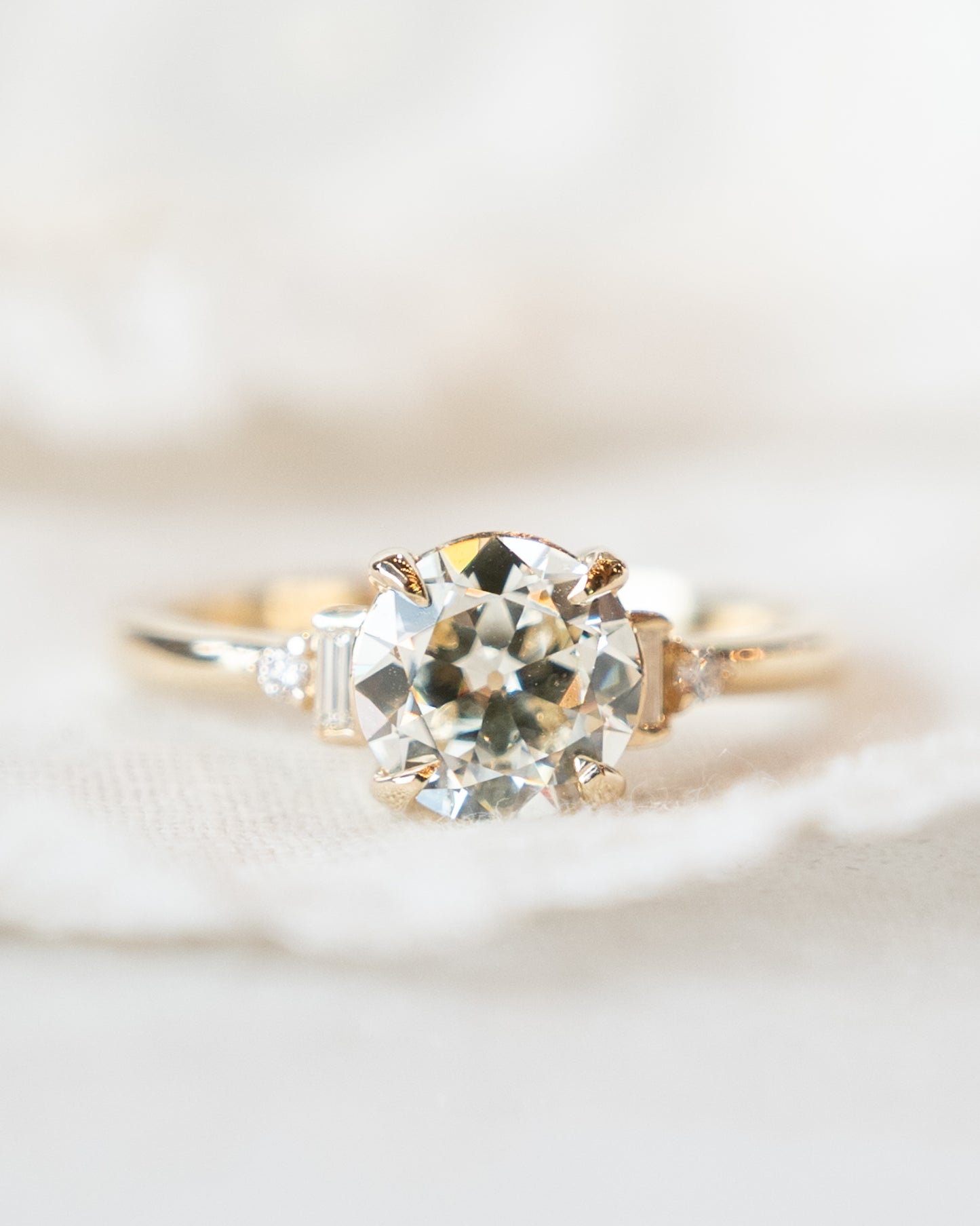 1.52 Old European Diamond Engagement Ring 14k