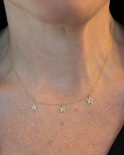 .49 Rose Cut Diamond Necklace in 18k Yellow Gold