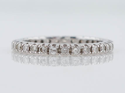 Modern .60ct Round Brilliant Diamond Eternity Wedding Band in 18k White Gold