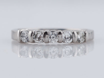 Wedding Band Modern .30ct Round Brilliant Diamonds in Platinum