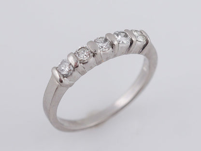 Wedding Band Modern .30ct Round Brilliant Diamonds in Platinum