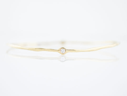 Modern Bracelet .10 Round Brilliant Cut Diamonds in 18k Yellow Gold