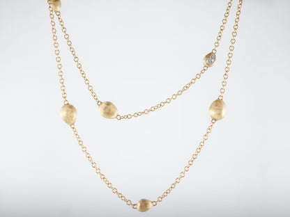 Modern Marco Bicego Necklace .36 Round Brilliant Cut Diamonds in 18k Yellow Gold